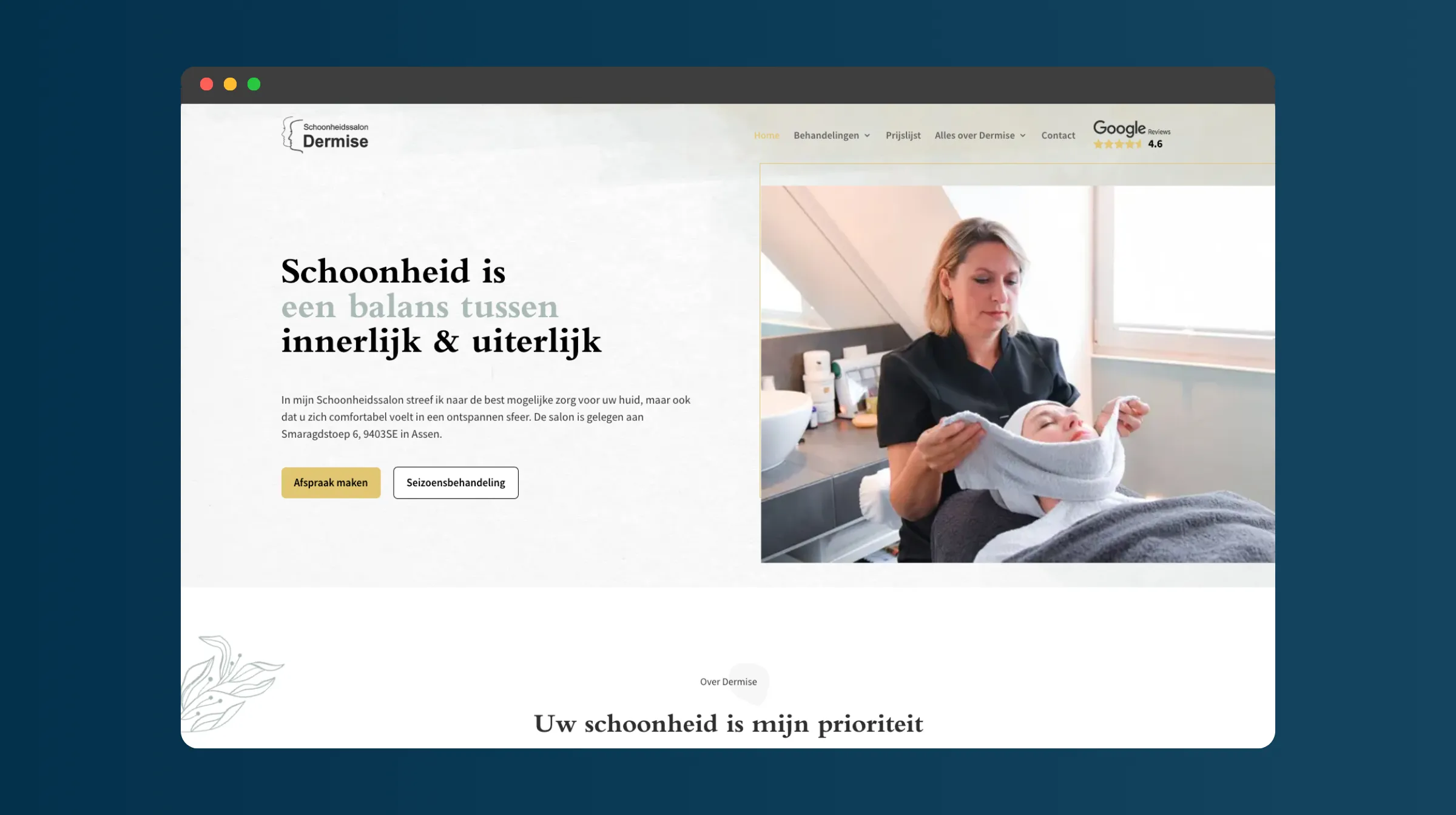 Redesign van Dermise's online aanwezigheid