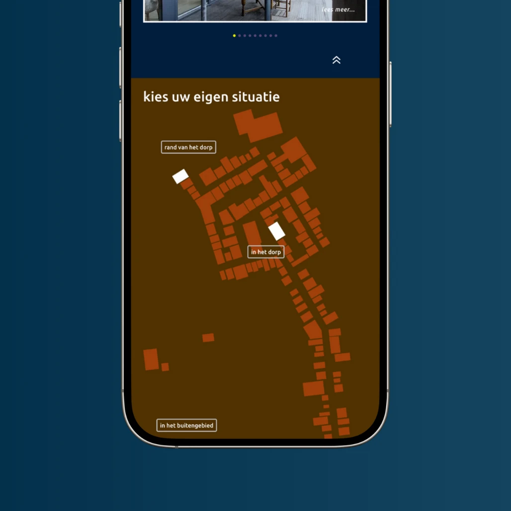 Tweede mobiele weergave van de website van De Erfvrienden