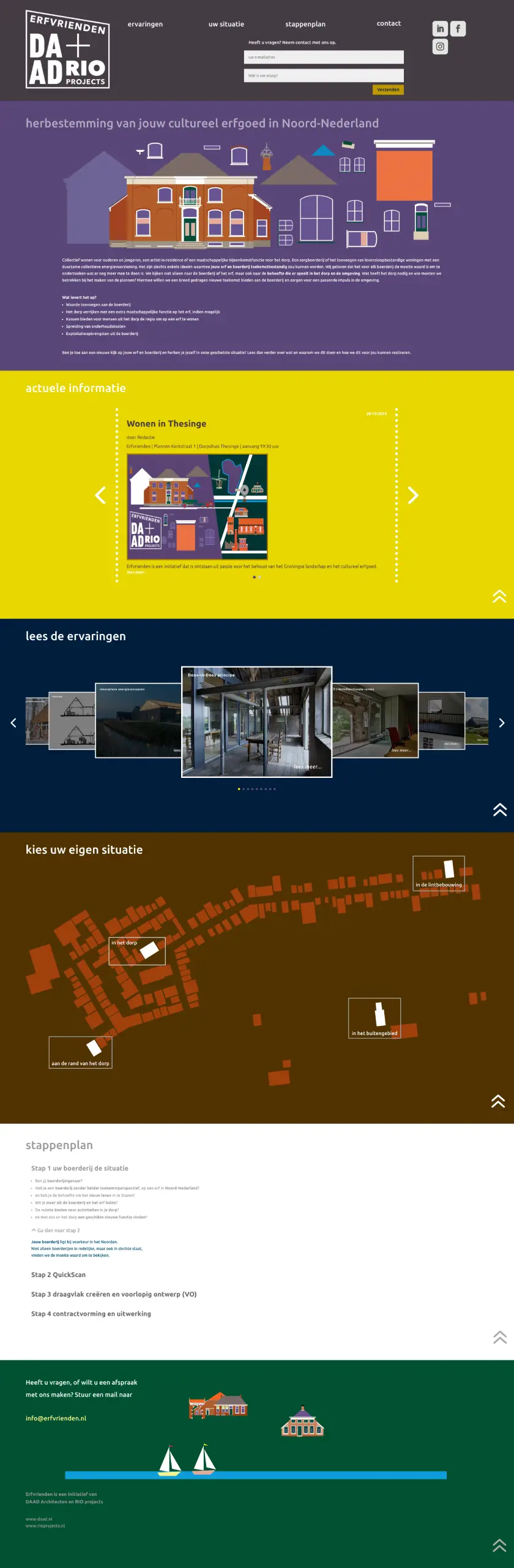 Erfvrienden van een creatief pamflet tot een functionele onepager