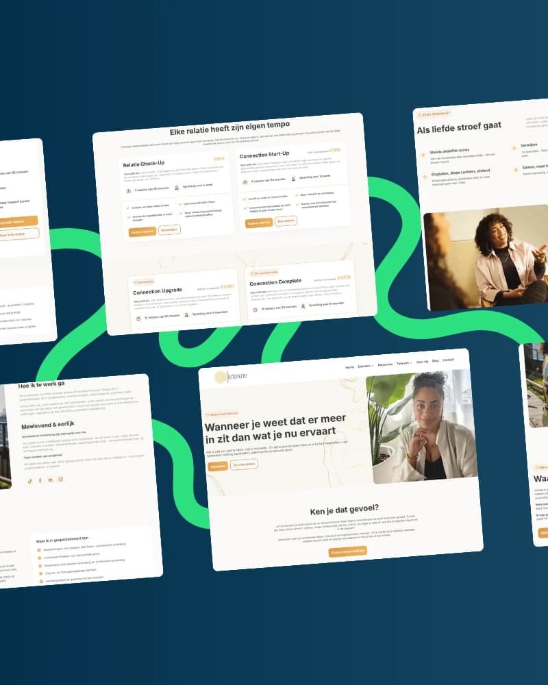 Breathwork en Relatietherapie website in een redesign voor Intenzie