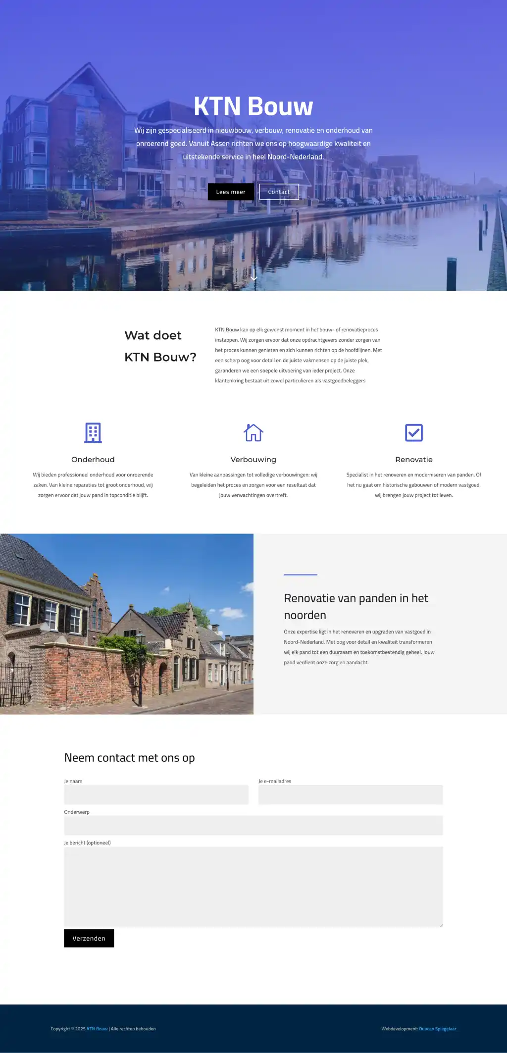 Online aanwezigheid voor KTN Bouw Assen