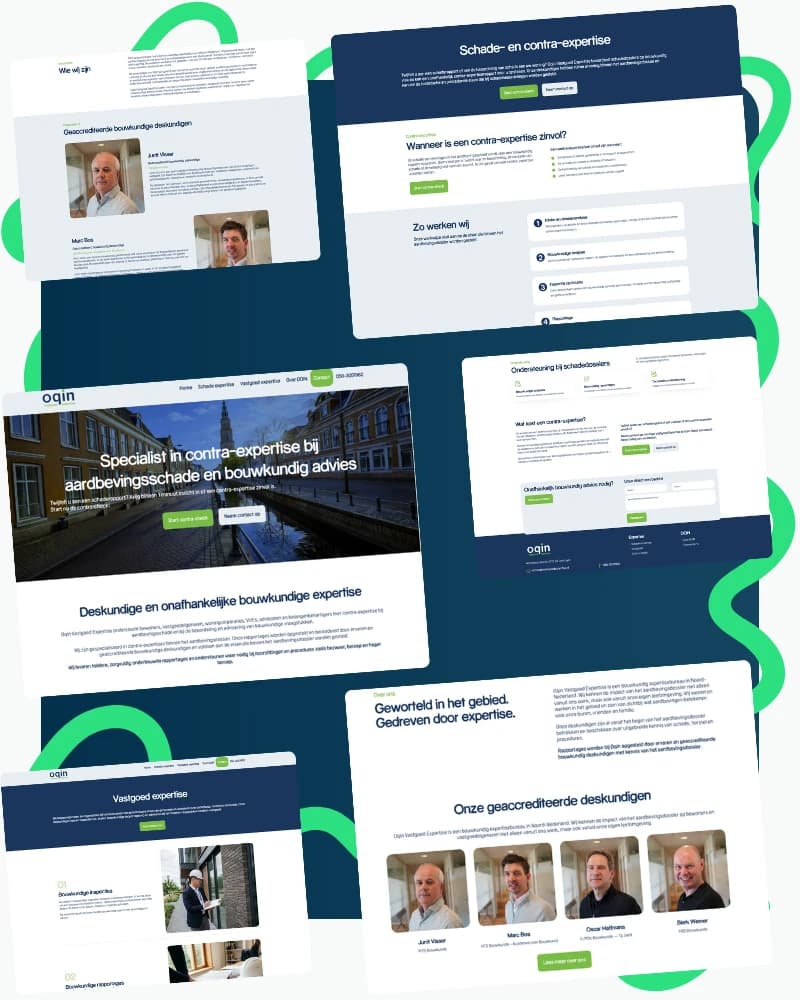 Een betrouwbare website voor expertisebureau OQIN